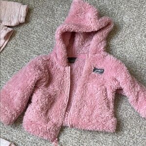 Soft Pink Fuzzy Kids Jacket